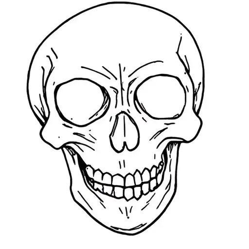 Very Badly Drawn Cartoon Skull