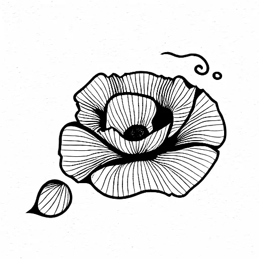 Poppy Flowers One Line