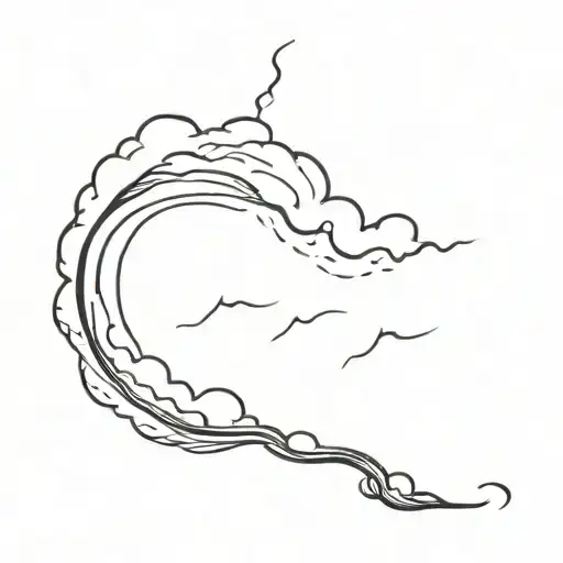 Number 8 With A Storm Cloud Storm With Lightning Beside It