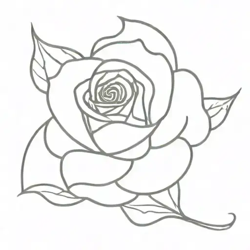 Minimalist Ornamental With Rose
