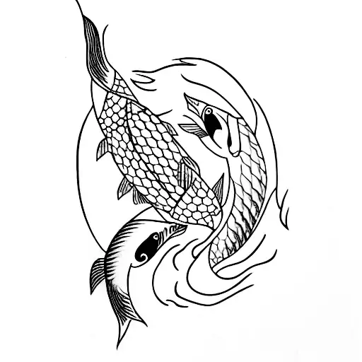 Koi Fish Dominates Scorpion
