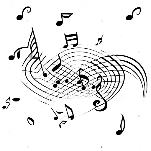 Music Notes In A Line