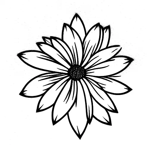 Daisy And Dahlias And Cherry Blossom