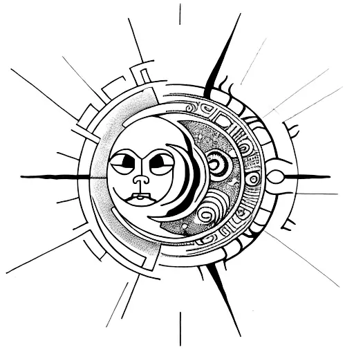 Combination Of Sun And Moon