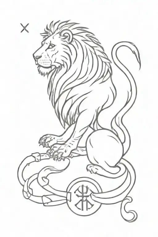 Lion Nordic Runes