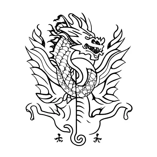 A Dragon Made Up Of Traditional Filipino Patterns
