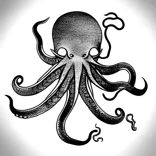 Octopus Holding A Samurai