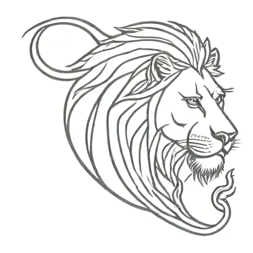 Viking Runes Lion Love