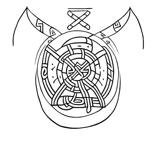 Minimalist Viking-inspired Mantra Written In Norse Runes