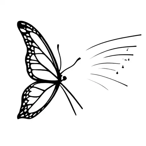Profile Butterfly With Neda Symbol As Corp And A Point Point For Antennas