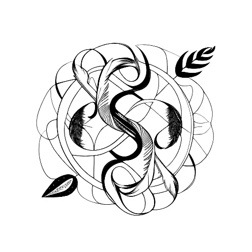 Feather With Infinity Symbol