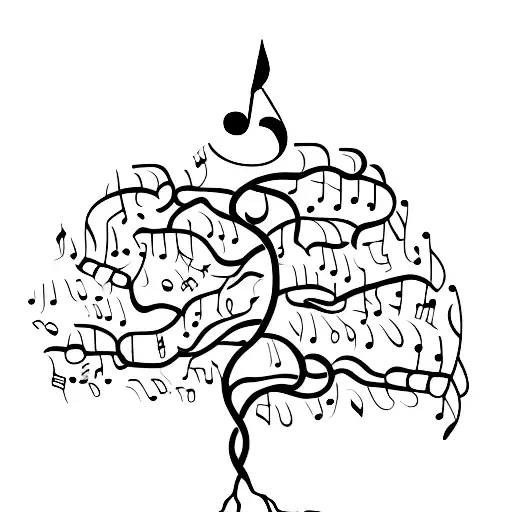 A Tree With Musical Notes As Its Branches
