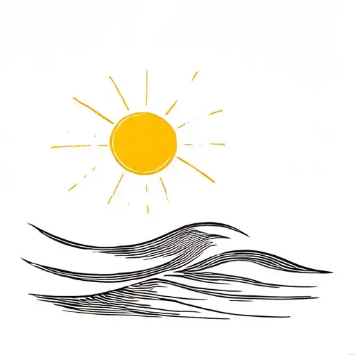 Cover A Wave With A Sun Behind