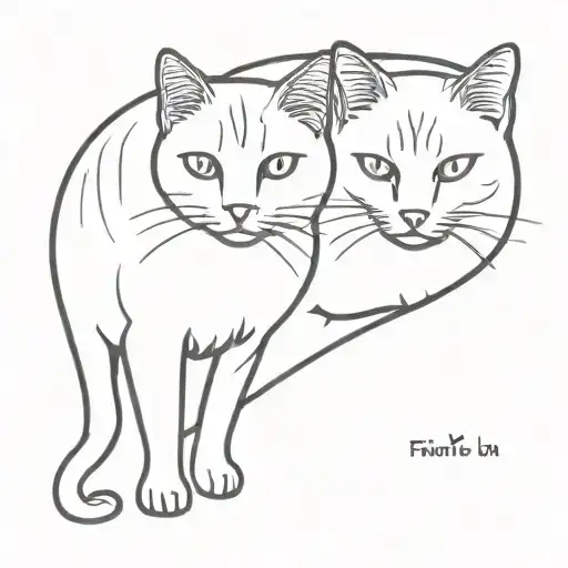 Black Cat And Grey Tabby Cat