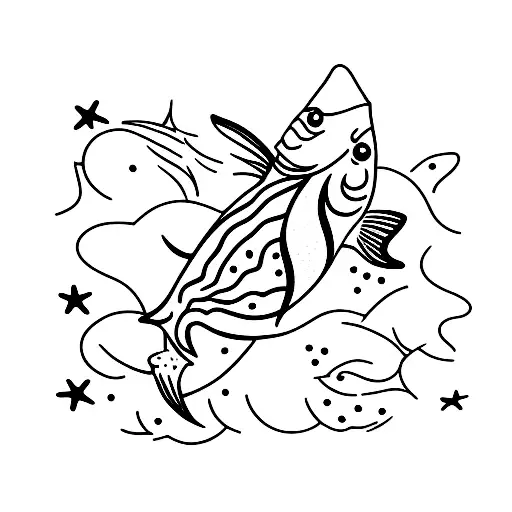 Fish With Tides And Stars