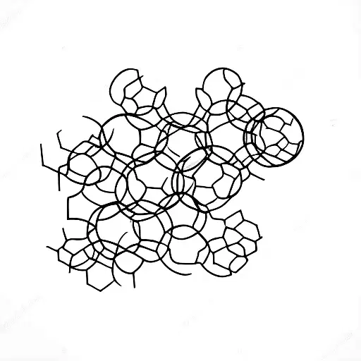 A Minimalist Tattoo Of A Circle Made Up Of Interconnected Carbon Hexagons