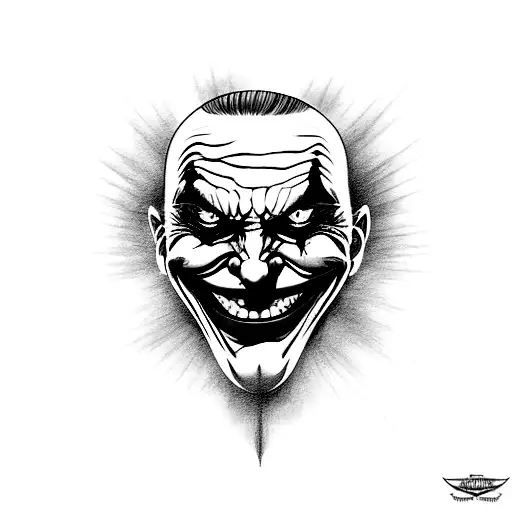 Joker Heavy Smile Realistic Drawing