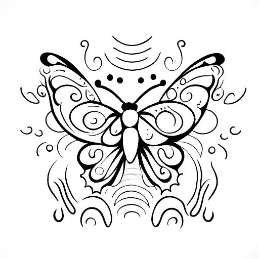 A Minimalist Butterfly Resting On A Coffee Cup