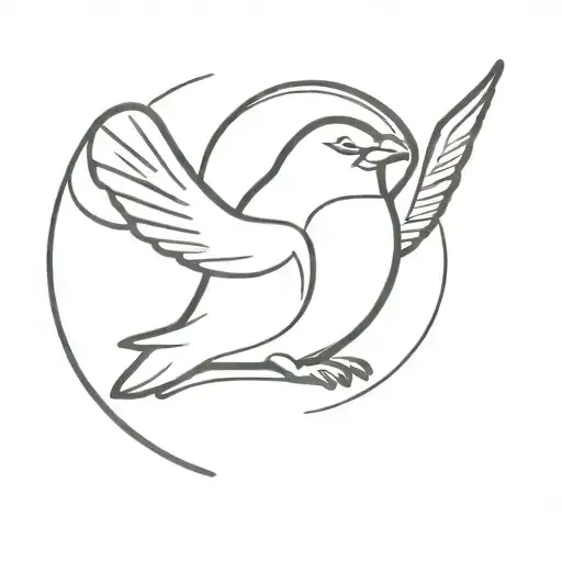 Penguin With Angel Wings And Halo