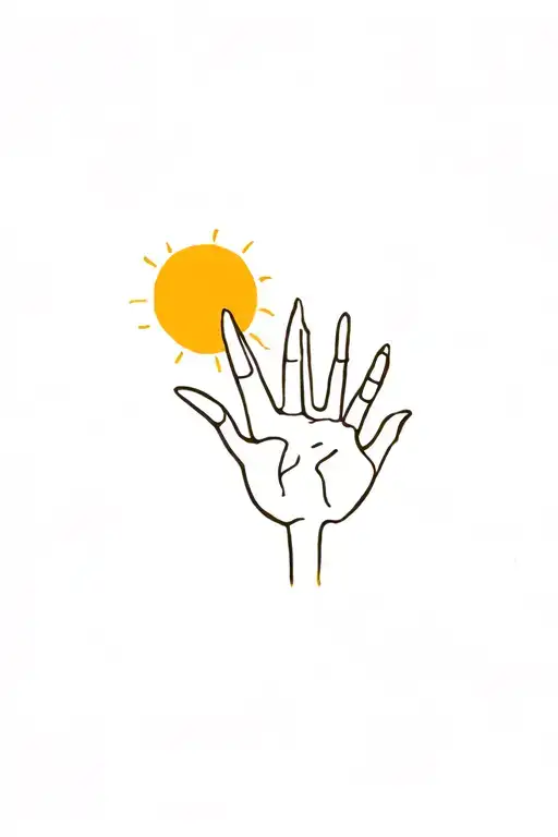 Palm And Sun Shining