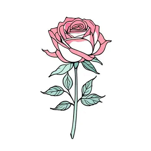 Rose With Mom Writing On The Stem