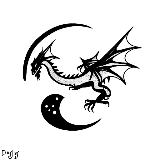 Dragon And A Moon