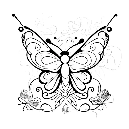 A Minimalist Butterfly Resting On A Coffee Cup