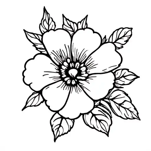 Geranium Flower Line