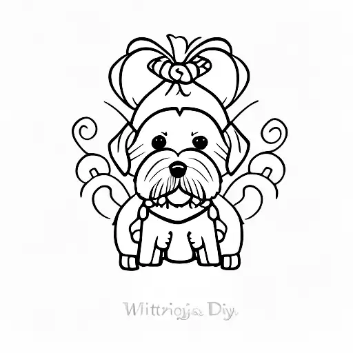 Girl With A Yorkshire Dog