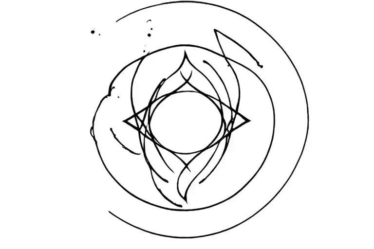 Luxury Feeling Sygil Within A Black Circle Frame