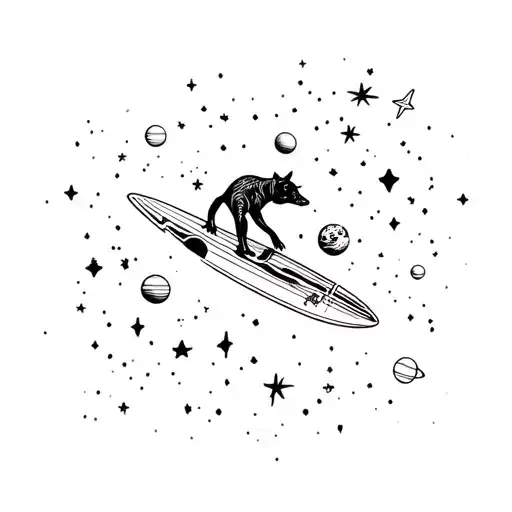 Animal Surfing In Space Among Planets And Stars