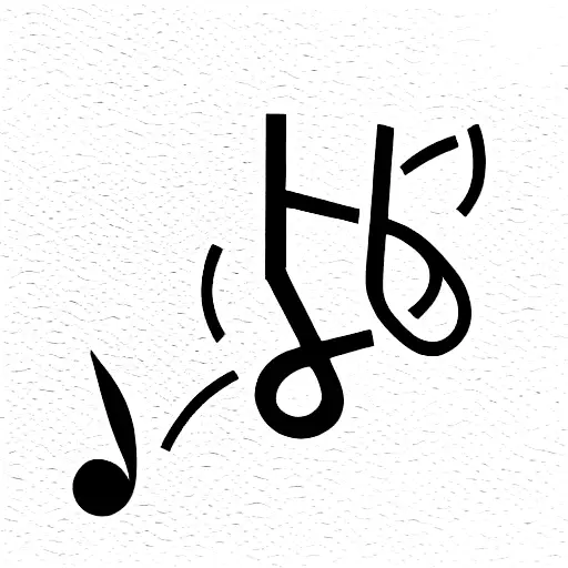 Music Notes With Rock N Roll