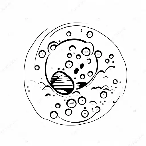 A Moon With Dog Paw On The Side