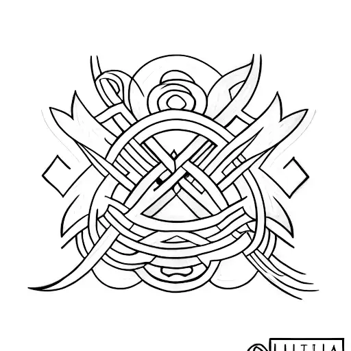 A Minimalist Tattoo Combining Nordic Symbols And The Concept Of Eternal Love