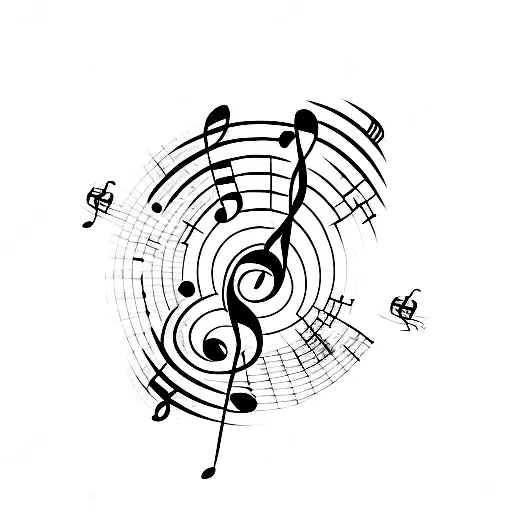 Music Notes With Text