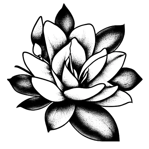 Magnolia Flower And Two Dainty Hands