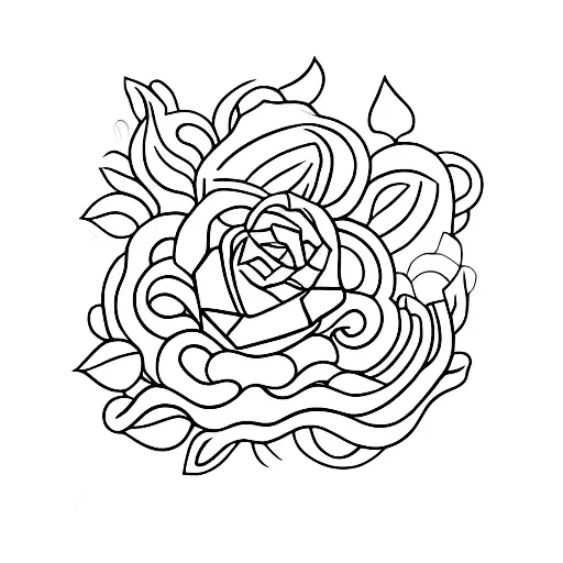 Open Book With A Seven On The Side And Purple Plants