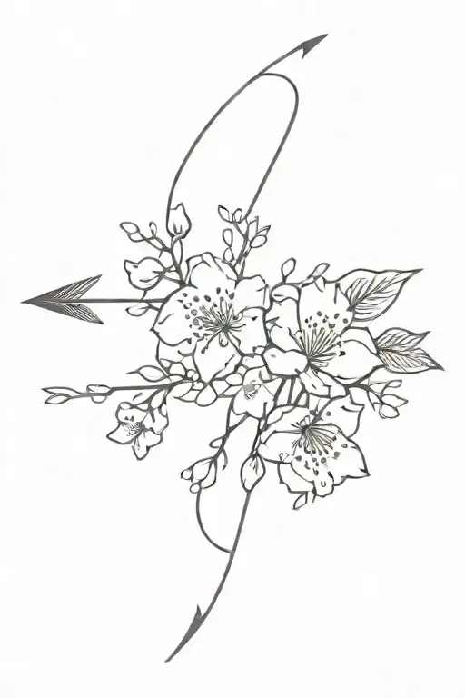 Arrow And Cherry Blossom