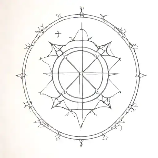 Feminine Christian Compass And Cross