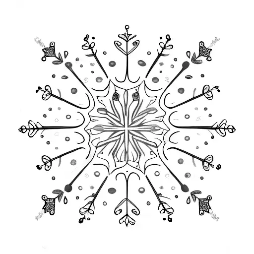 Cat Paw With Blue Snowflake