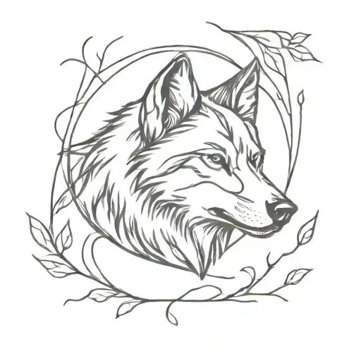 Wolf Howling Line Vine