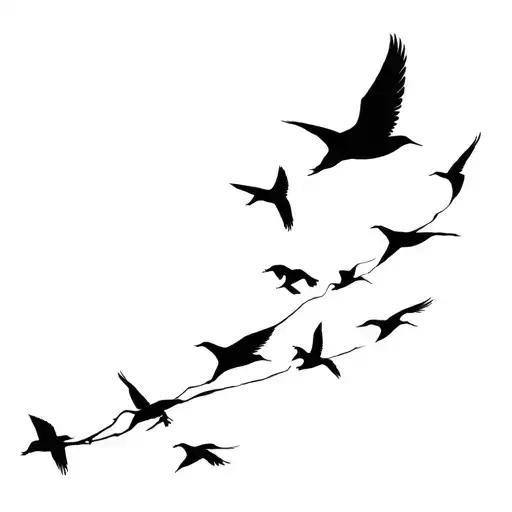 Paper Birds In The Journey Of Chihiro Flying