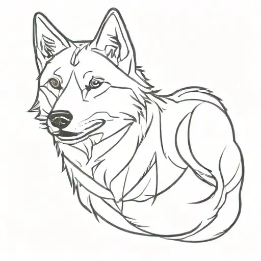 The Word 'Stark' In A Form Of A Husky Dog