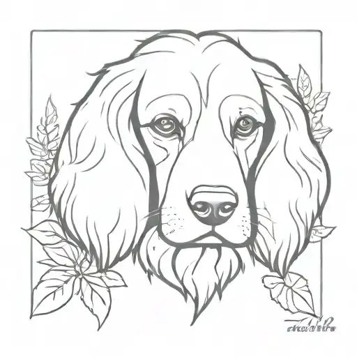 A Realistic Portrait Of A Cocker Spaniel Surrounded By A Lush Forest