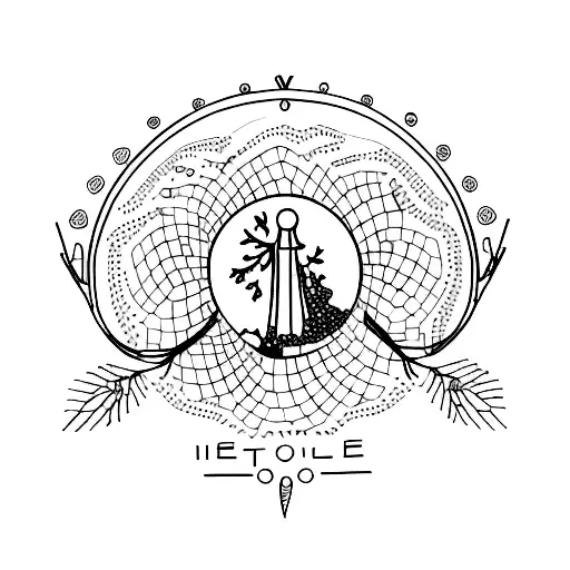 A Dotwork Tattoo Of A Family Tree With Each Branch Representing A Different Intelligence Agency