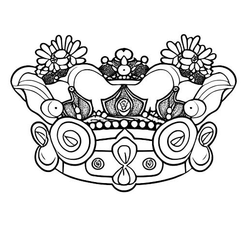 Simple Queen's Crown With Daisies