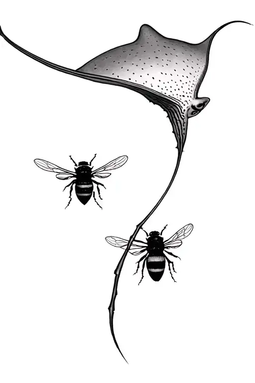 Sting Ray And Bee
