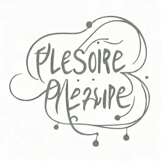 Pleasure Word With Drop Falling