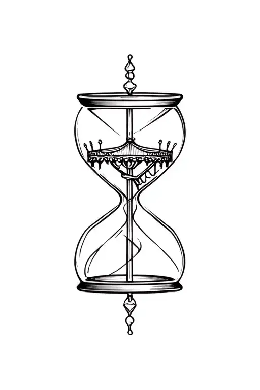 Hourglass With A Carousel Inside