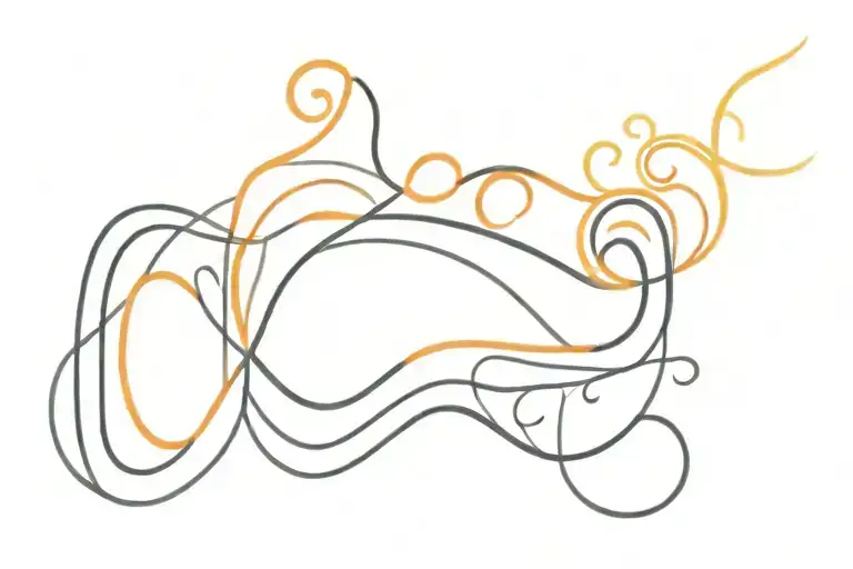 Warm Color Spiral Pattern